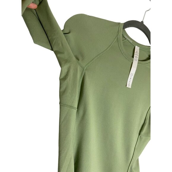 Lululemon Runderful Long Sleeve Rulu *Brushed Willow Green-sz 4 - Picture 12 of 12
